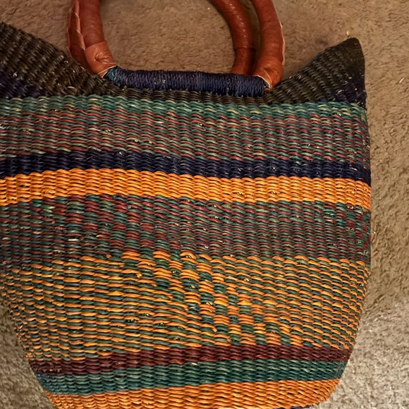 Multicolor African Woven Tote Bag - Picture 5 of 5